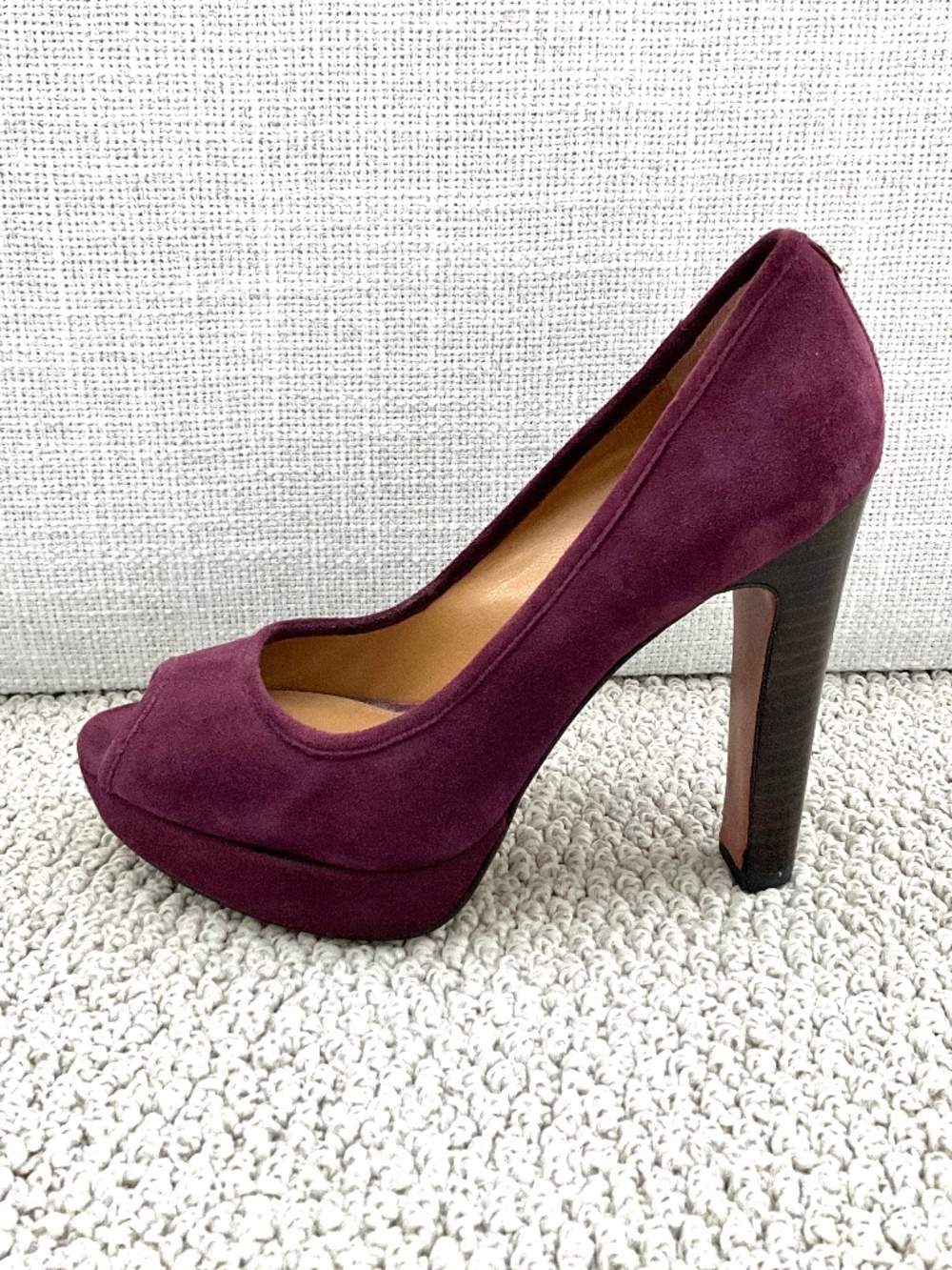 Coach Platform Peep Toe Pumps